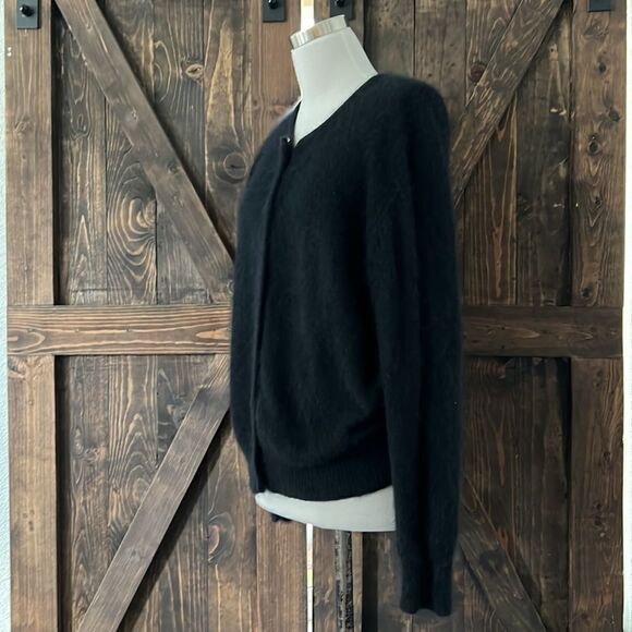 I.B diffusion vintage fuzzy rabbit hair black sweater Sz- Med - Picture 2 of 10